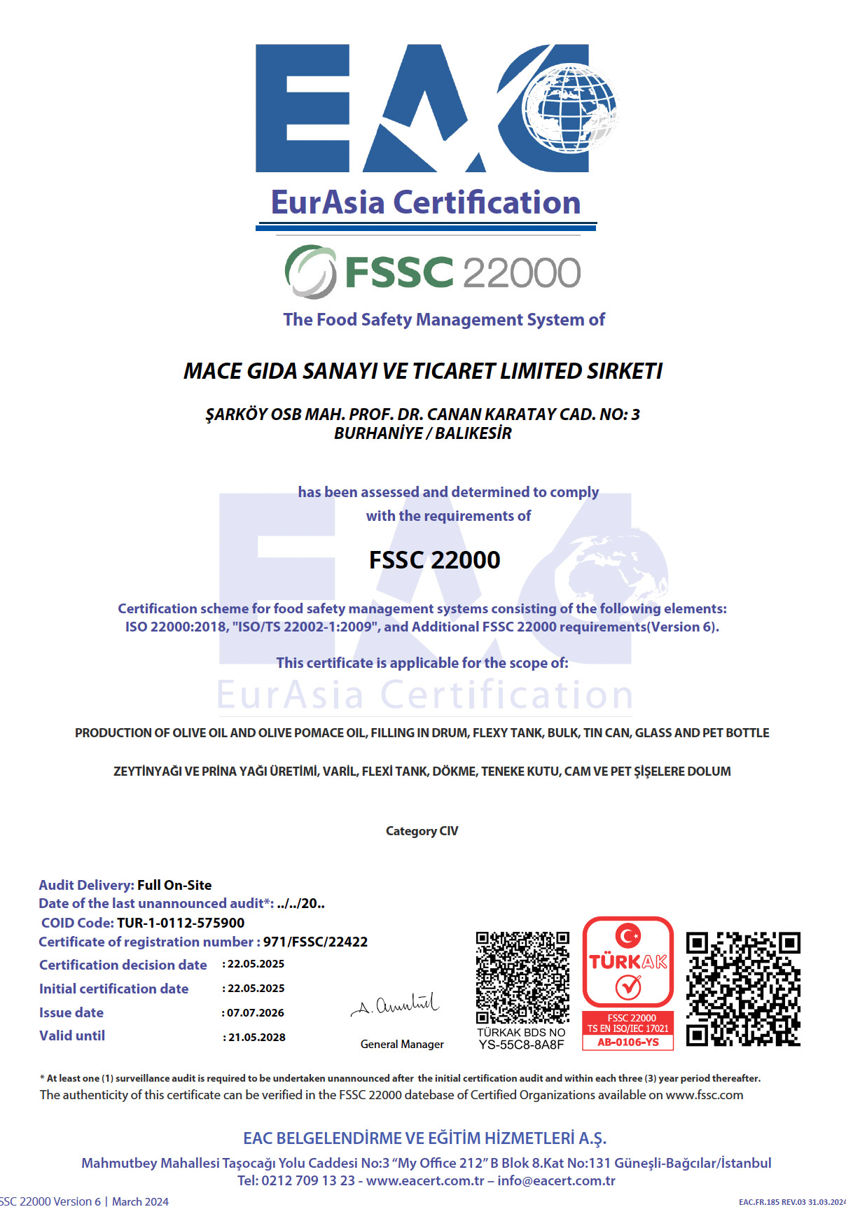 EurAsia Certification 2026